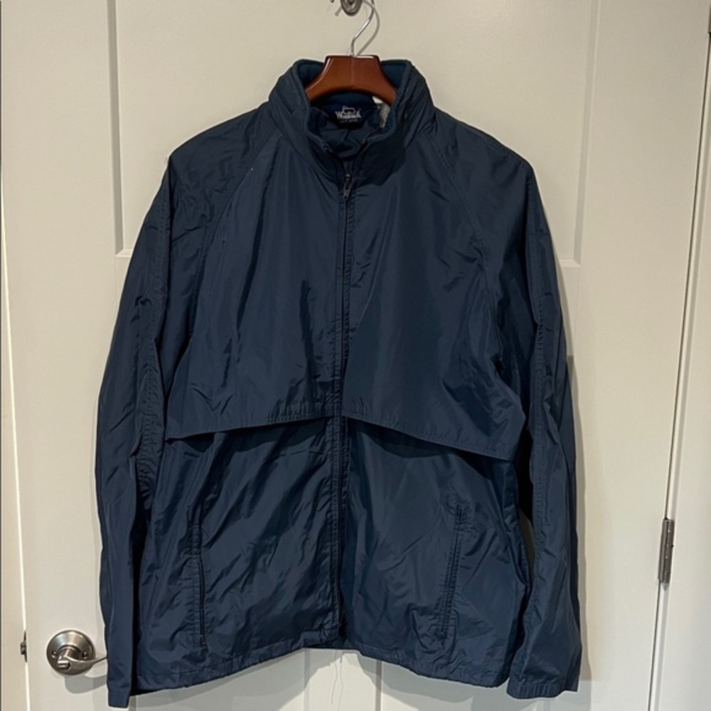 Vintage Woolrich Navy Windbreaker Jacket Sz L
